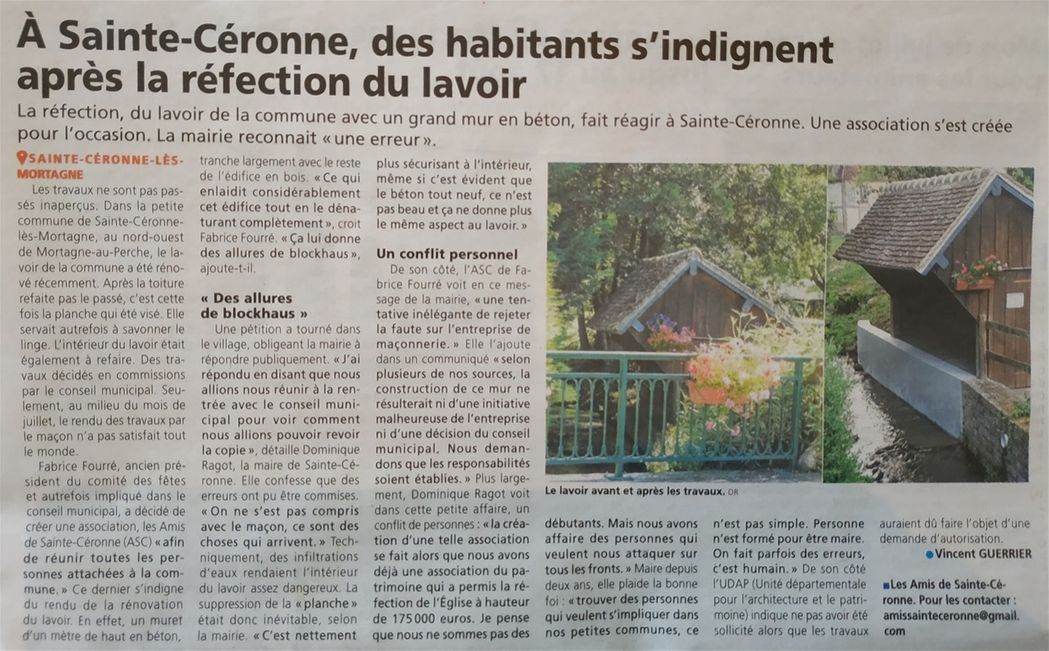 Article de Vincent Guerrier, Le Perche, 9 août 2022